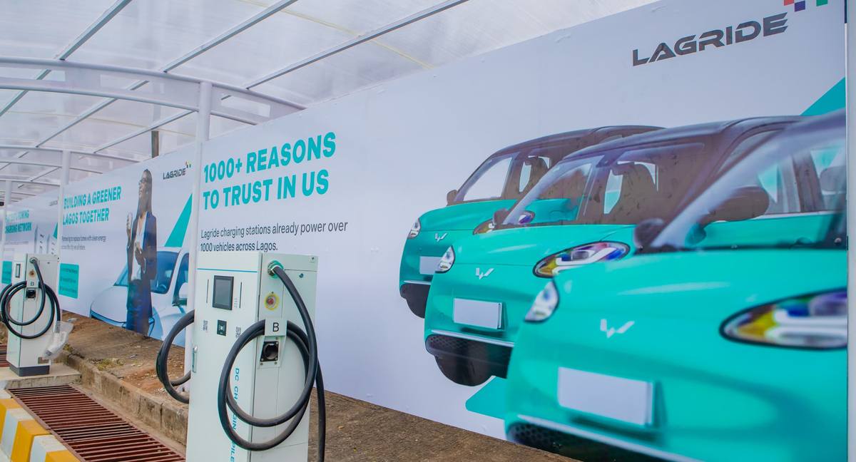 Lagride EV charging hub site branding