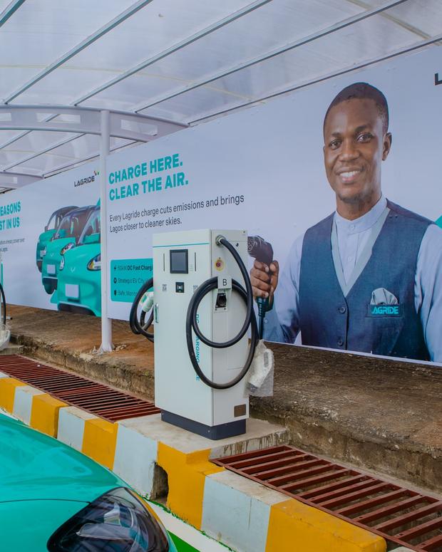Lagride EV City Hub large format and site branding